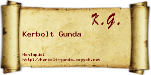 Kerbolt Gunda névjegykártya